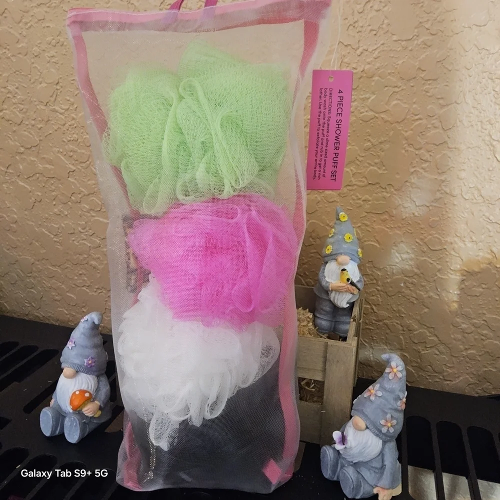 Betsey Johnson Pink and Green Mesh Shower Caddy
